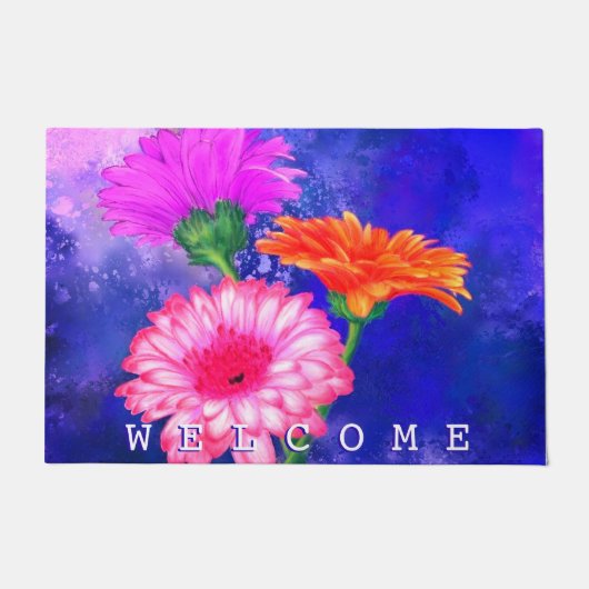 Gerberas Deurmat Mooie Bloemen (Voorkant)