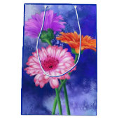 Gerberas Gift Bag Mooie Kleur Bloemen Medium Cadeauzakje (Achterkant)