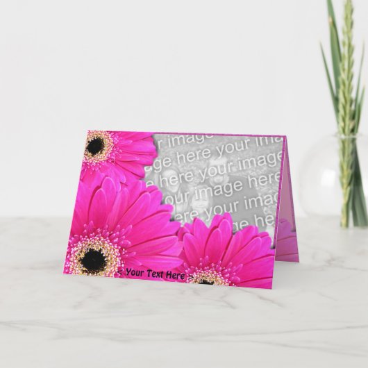 Gerberas Groeten horizontaal Feestdagen Kaart (Voorkant)