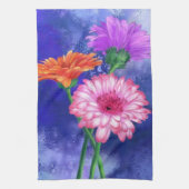 Gerberas keukenhanddoek Mooie bloemen (Verticaal)