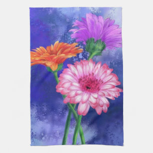 Gerberas keukenhanddoek Mooie bloemen