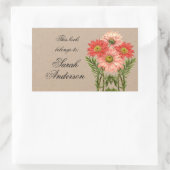 Gerberas Kraft Boek bord Stickers Dit behoort tot (Tas)