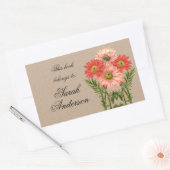 Gerberas Kraft Boek bord Stickers Dit behoort tot (Envelop)