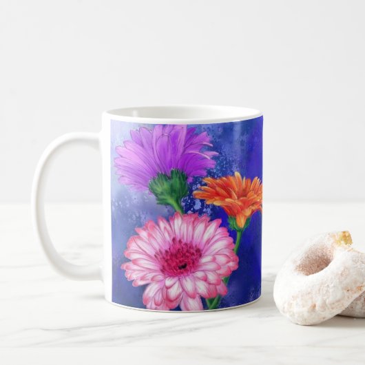 Gerberas Mok Mooie Bloemen (Met donut)