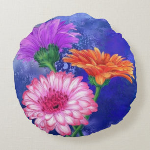 Gerberas Rond Kussen Mooie Bloemen
