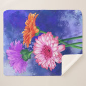 Gerberas Sherpa Blanket Deken (Voorkant (horizontaal))