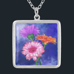 Gerberas Silver Plated Ketting<br><div class="desc">Gorgeous Three Color Gerberas</div>