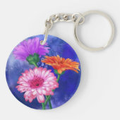 Gerberas Sleutelhanger Cadeau Mooie Bloemen (Achterkant)