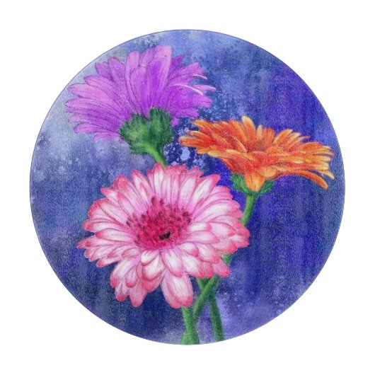 Gerberas Snijplank Mooie Bloemen (Voorkant)