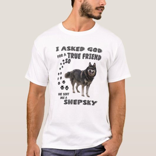 Gerberian Shepsky Quote mam Pap Art, Cute German H T-shirt (Voorkant)