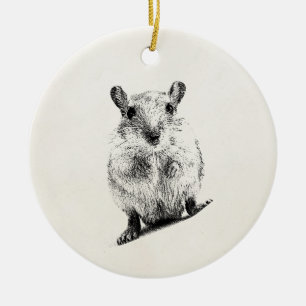 Gerbil Animal Baby Illustration Pet Gerbils Keramisch Ornament