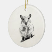 Gerbil Animal Baby Illustration Pet Gerbils Keramisch Ornament (Links)