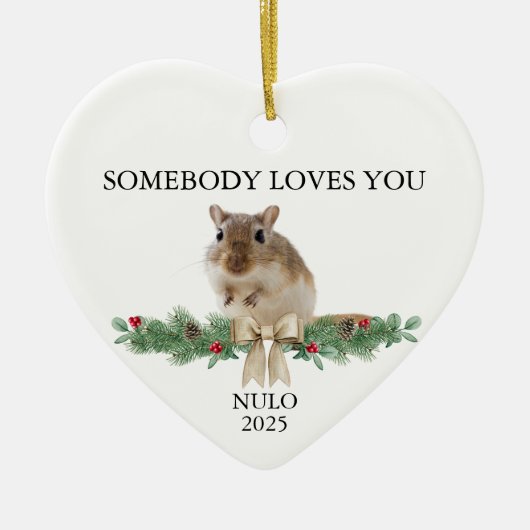Gerbil Cadeau Kerst Gerbil Ornament Gerbil Kerstmi (Voorkant)