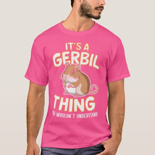 Gerbil Dierenvriend Pet Mouse Gerbillinae Knaagdie T-shirt (Voorkant)
