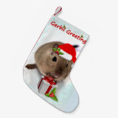 Gerbil Greetings Kerstmis Stocking Kleine Kerstsok (Voorkant (Hangend))