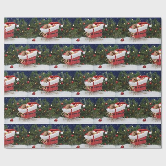 Gerbil Kerstmis Cadeaupapier (Vlak)