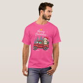Gerbil Kersttruck Plaid Grappige Kerstboom T-shirt (Voorkant volledig)