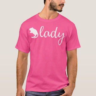 Gerbil Lady voor Vrouwen Meisje Gnawer Pet Mouse T-shirt