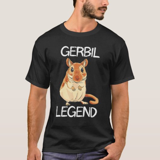 Gerbil Legend woestijndier knaagdier Rat Gerbil Ei T-shirt (Voorkant)
