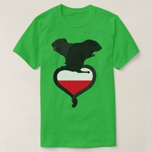 Gerbil Polen donker T-shirt (Design voorkant)