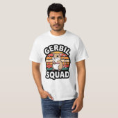 Gerbil Squad Cute Retro Gerbil Lover Design T-shirt (Voorkant volledig)