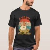 Gerbil Whisperer  Retro Desert Animal Roden T-shirt (Voorkant)