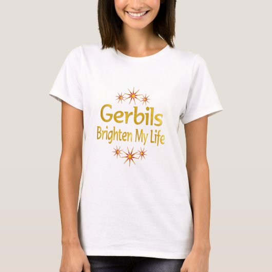 Gerbils Brighten Mijn leven T-shirt (Voorkant)