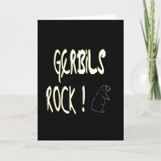 Gerbils Rock! Wenskaart Kaart (Voorkant)