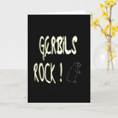 Gerbils Rock! Wenskaart Kaart (Gele Bloem)