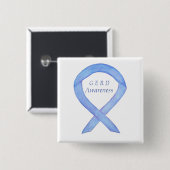 GERD Bewustmaking Periwinkle Ribbon Aangepaste pin Vierkante Button 5,1 Cm (Voorkant /achterkant)