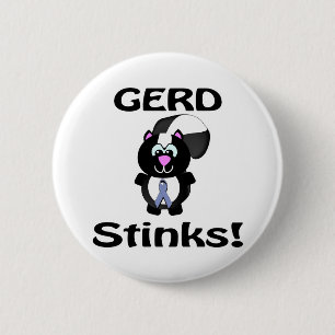 GERD Stinks Skunk Awareness Design Ronde Button 5,7 Cm