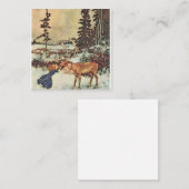 Gerda en de rendieregeling - Edmund Dulac Vierkante Visitekaartje (Voorkant / Achterkant)