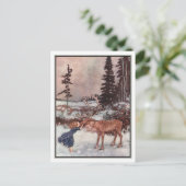 Gerda en de rendiervis van Edmund Dulac Briefkaart (Staand voorkant)