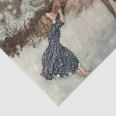 “Gerda kust het rendier” door Edmund Dulac Tissuepapier (Detail)
