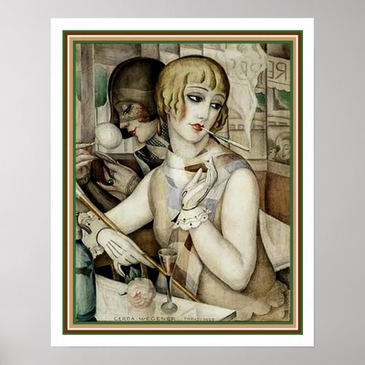 Gerda & Lili #2 Art Deco Afdrukken 16 x 20 Poster (Voorkant)