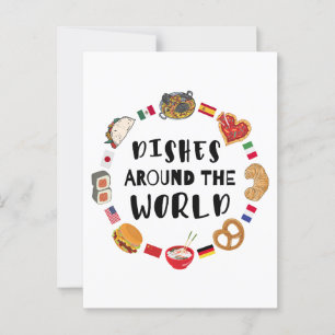 Gerechten over de hele wereld briefkaart