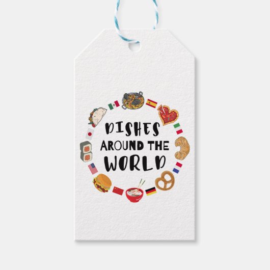 Gerechten over de hele wereld cadeaulabel (Voorkant)