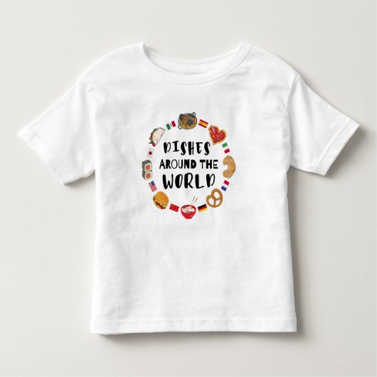 Gerechten over de hele wereld kinder shirts (Voorkant)