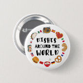 Gerechten over de hele wereld ronde button 5,7 cm (Voorkant /achterkant)