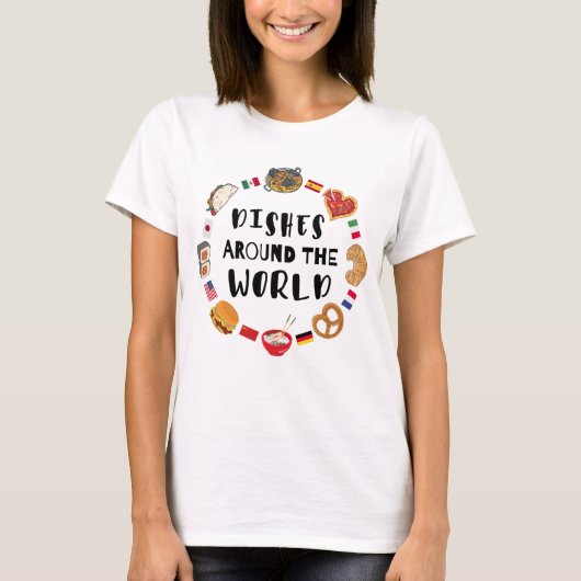 Gerechten over de hele wereld t-shirt (Voorkant)