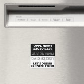 Gerechten zijn vies Let's Order Levering dubbelzij Magneet (Insitu (Vaatwasser))