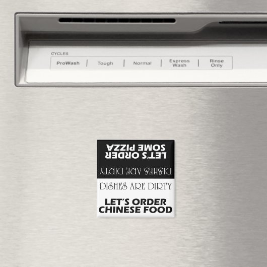 Gerechten zijn vies Let's Order Levering dubbelzij Magneet (Insitu (Vaatwasser))