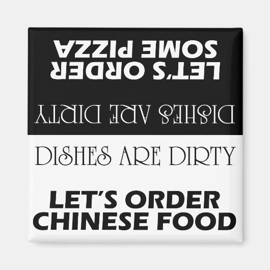 Gerechten zijn vies Let's Order Levering dubbelzij Magneet (Voorkant)