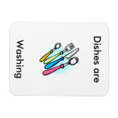 Gerechten zijn Wassen Vaatwasser Magnet Magneet (Horizontaal)