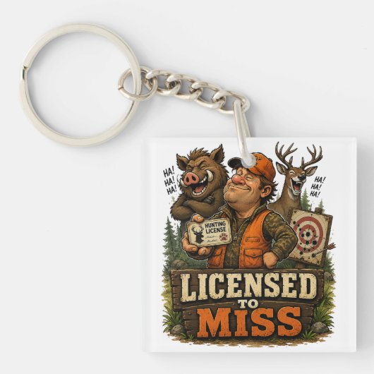 Gerechtigd om te missen sleutelhanger (voorkant)