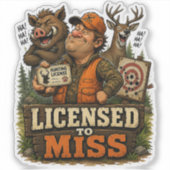 Gerechtigd om te missen sticker (Voorkant)