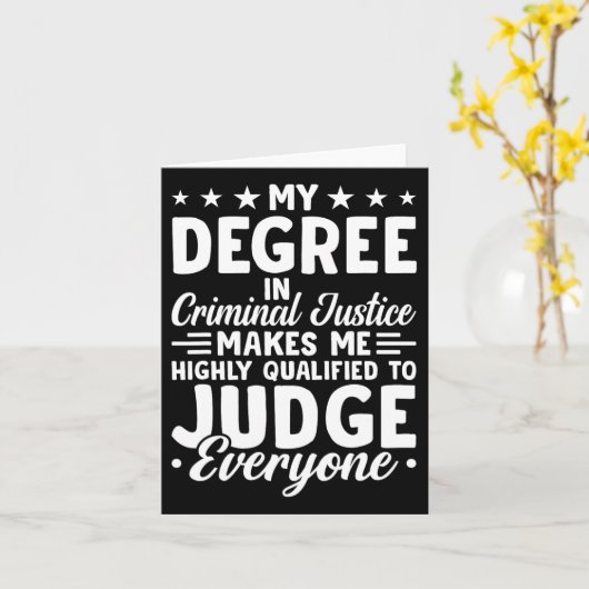 Gerechtigheid Afstuderen Mijn diploma Strafrecht Kaart (Gele Bloem)