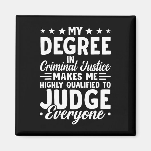 Gerechtigheid Afstuderen Mijn diploma Strafrecht Magneet (Voorkant)