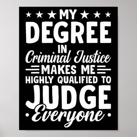 Gerechtigheid Afstuderen Mijn diploma Strafrecht Poster (Voorkant)