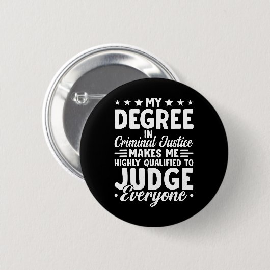 Gerechtigheid Afstuderen Mijn diploma Strafrecht Ronde Button 5,7 Cm (Voorkant /achterkant)